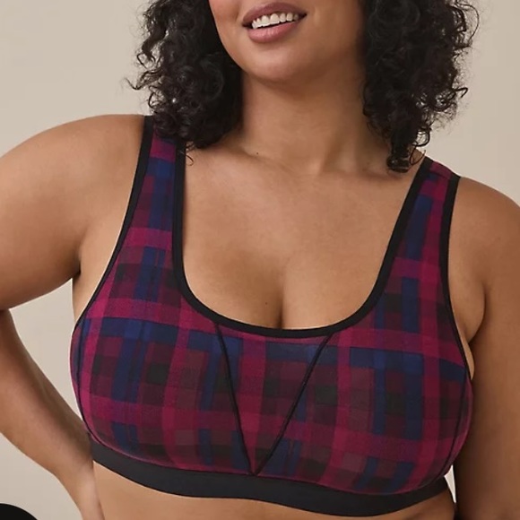 NWT TORRID Set of Two: Plaid Cotton Scoop Bra & Cotton High-Rise Brief - Sz 0X - Picture 3 of 7